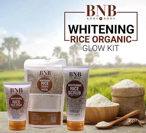 Pack Of 3 BNB Rice Extract Bright & Glow Kit Golden Cap With Box - Billo Beauty