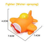 Bath Toy Swimming Water Toys Cartoon Soft Rubber Car Boat Plane Float Squeeze Sound Water Spray Kids Water Play Toys Gifts