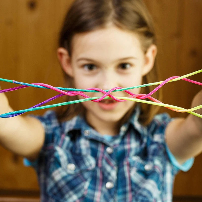 Rainbow String Finger Game – Rope Puzzle Toy for Creative Play