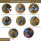 LED Fidget Spinner – Light Up Glow in the Dark Gyroscope Toy