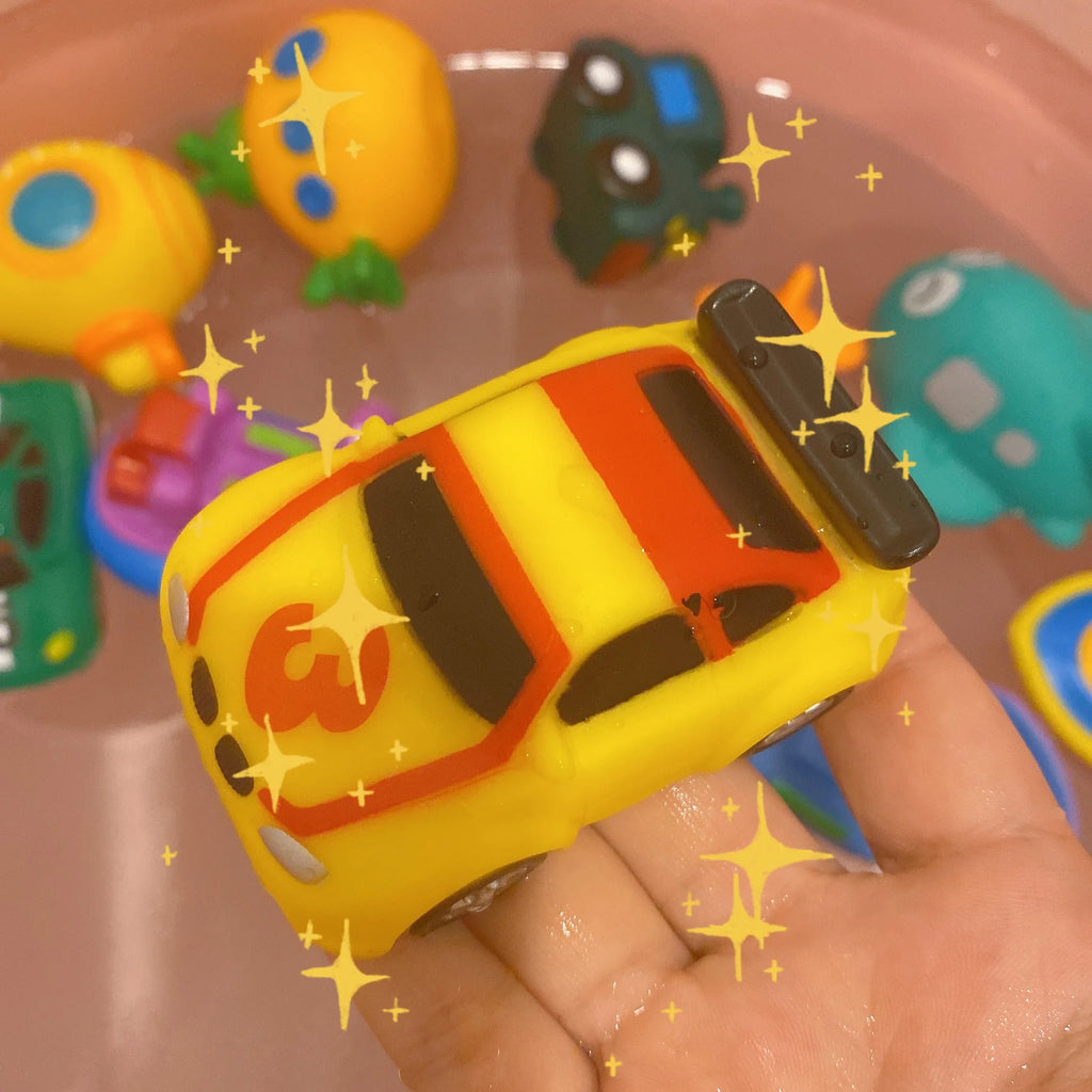 Bath Toy Swimming Water Toys Cartoon Soft Rubber Car Boat Plane Float Squeeze Sound Water Spray Kids Water Play Toys Gifts