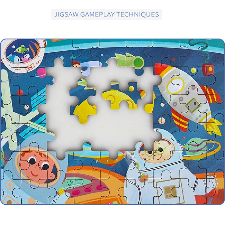 Wooden Jigsaw Puzzle – 60-Piece Animal Toy