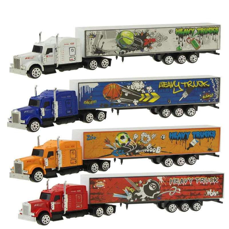 Diecast Container Truck 1:87 Alloy Vehicle Model Toy