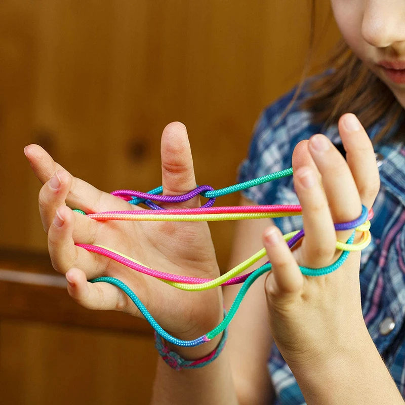Rainbow String Finger Game – Rope Puzzle Toy for Creative Play