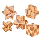 Wooden Brain Teaser Puzzle – 3D IQ Lock Montessori Game