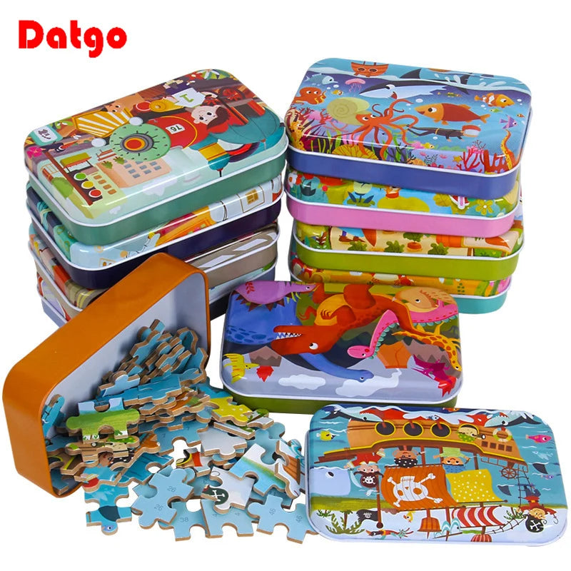 Wooden Jigsaw Puzzle – 60-Piece Animal Toy