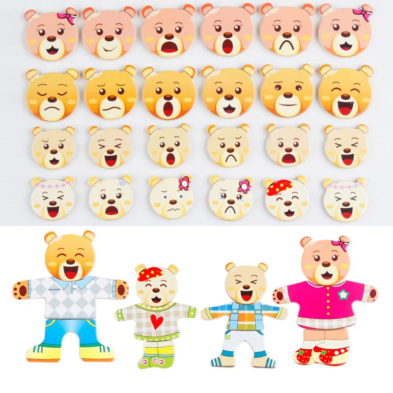 Wooden Dressing Puzzle – Animal Jigsaw Toy