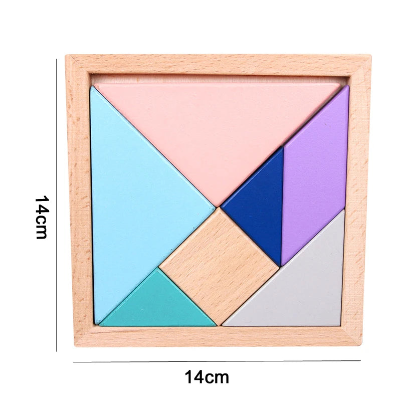Wooden Montessori Puzzle – 3D Early Learning Toy for Kids