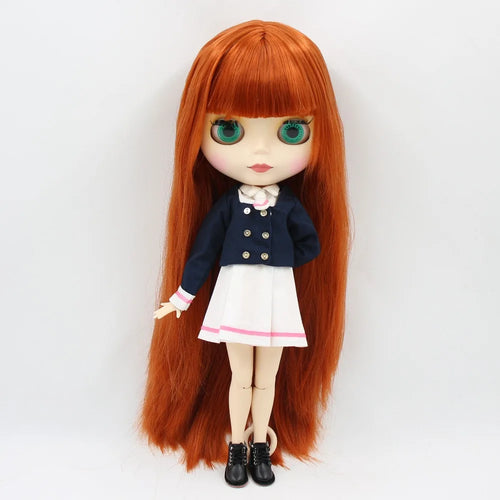 1/6 BJD Doll 30cm Red Brown Hair Jointed Body – Collectible Fashion Doll