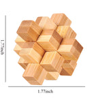 Wooden Brain Teaser Puzzle – 3D IQ Lock Montessori Game
