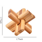 Wooden Brain Teaser Puzzle – 3D IQ Lock Montessori Game