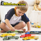 Diecast Container Truck 1:87 Alloy Vehicle Model Toy