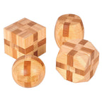 Wooden Brain Teaser Puzzle – 3D IQ Lock Montessori Game