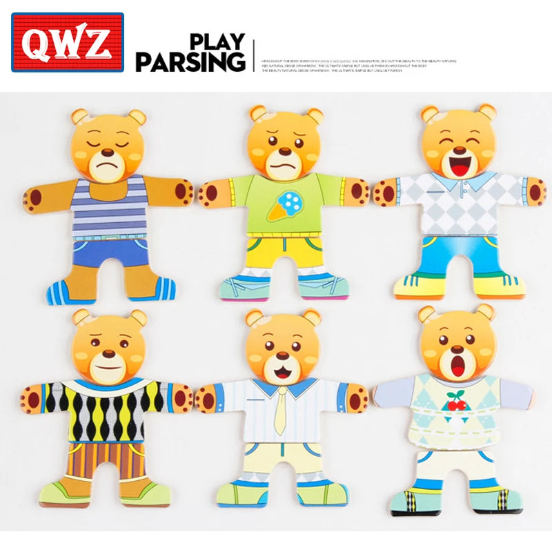 Wooden Dressing Puzzle – Animal Jigsaw Toy