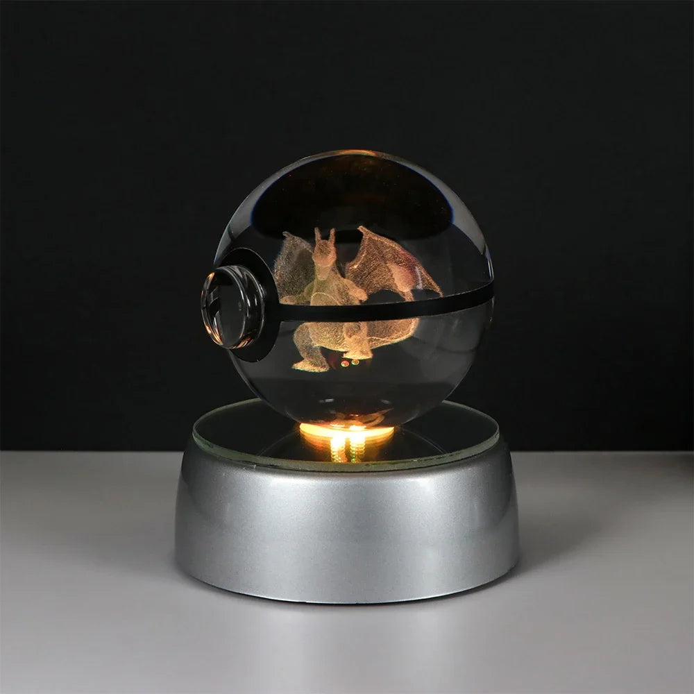 3D Crystal Ball Night Light – LED Decorative Display Lamp