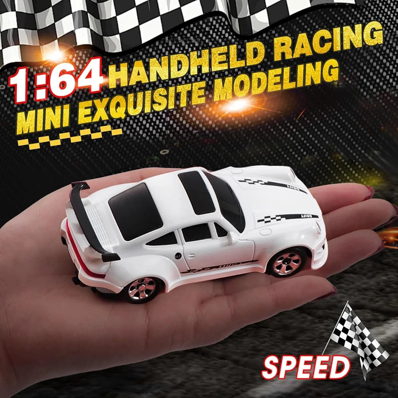 Remote Control Car 1:64 Mini Drift Racing Car with LED Lights