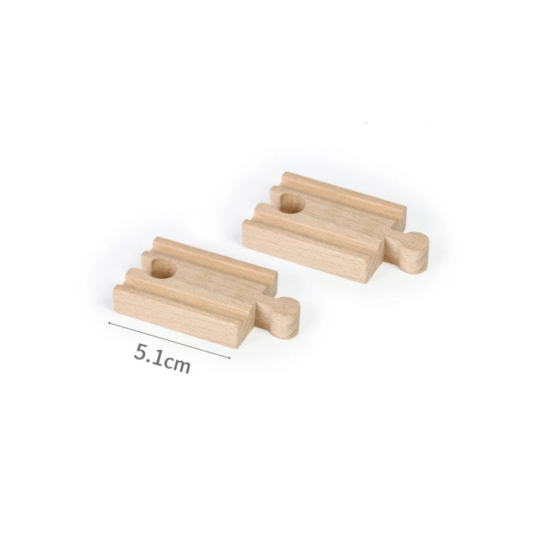 Wooden Train Track Toys Railway Rails Accessories Fit Thomas Train Road Connector Wood Railway Bridge Children Birthday Gifts