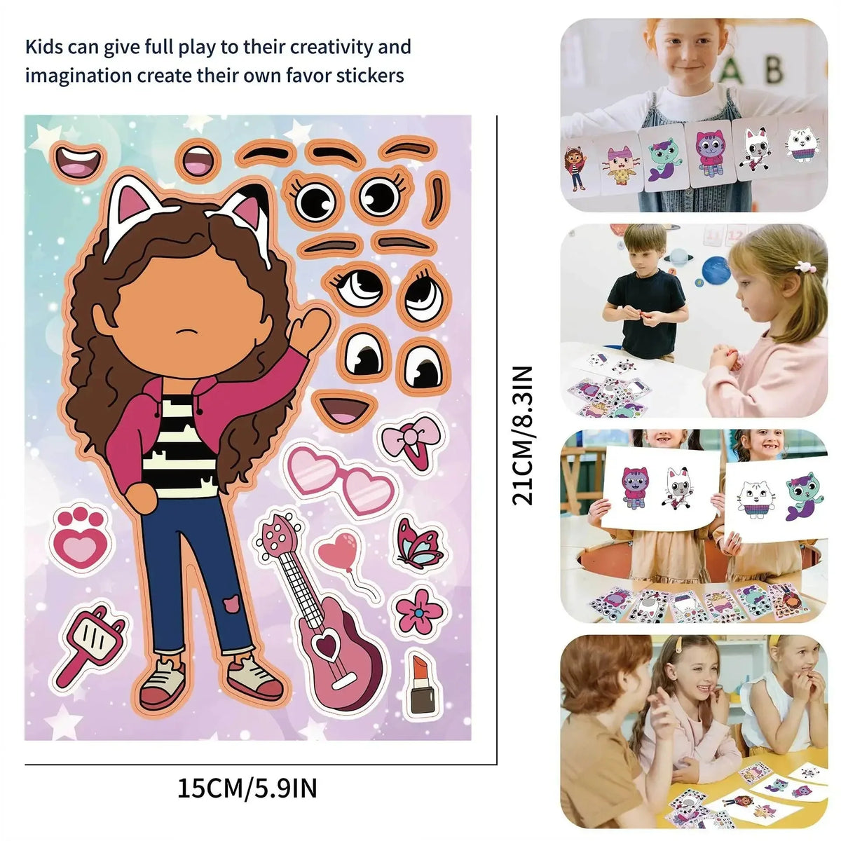 Cartoon Stickers – Waterproof DIY Graffiti Sheets for Kids