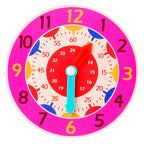Wooden Learning Clock – Montessori Time Teaching Toy for Kids