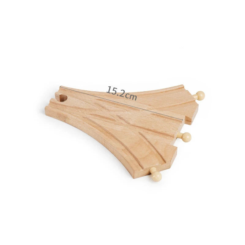 Wooden Train Track Toys Railway Rails Accessories Fit Thomas Train Road Connector Wood Railway Bridge Children Birthday Gifts