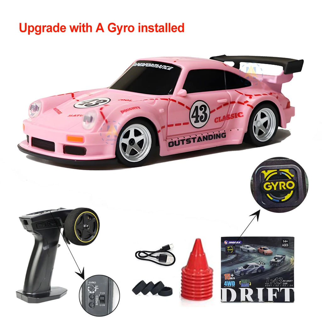 1:43 RC Drift Car 4WD with Gyro & 2.4GHz Control