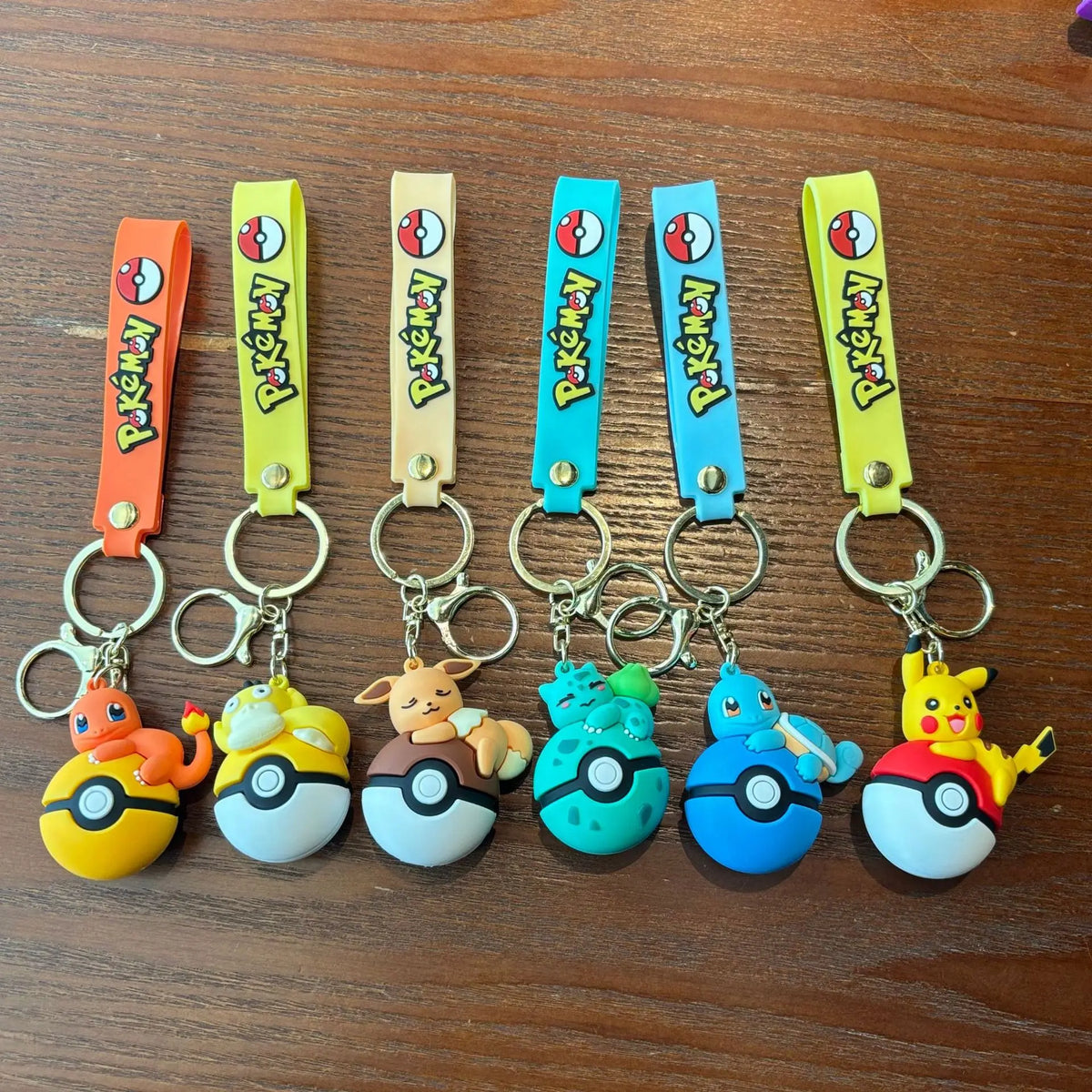 Anime Keychain Set – Silicone Character Charms for Bags & Backpacks