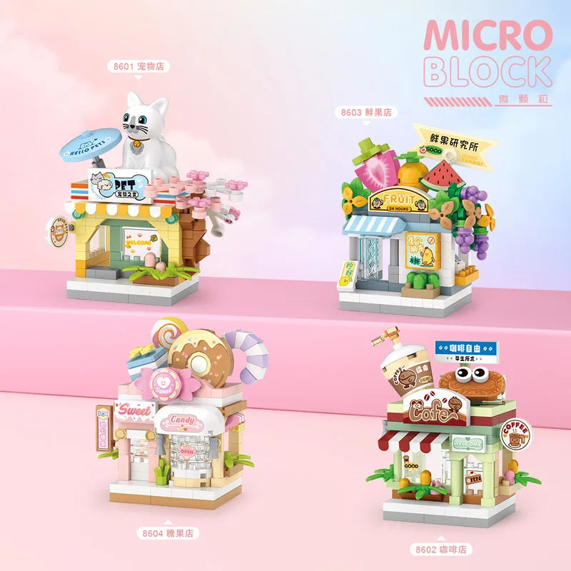 Mini Restaurant Building Blocks – Café & Food Store Kit
