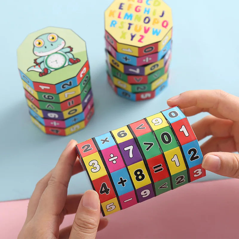 Montessori Math Toy – Number Cube Counting & Arithmetic Game