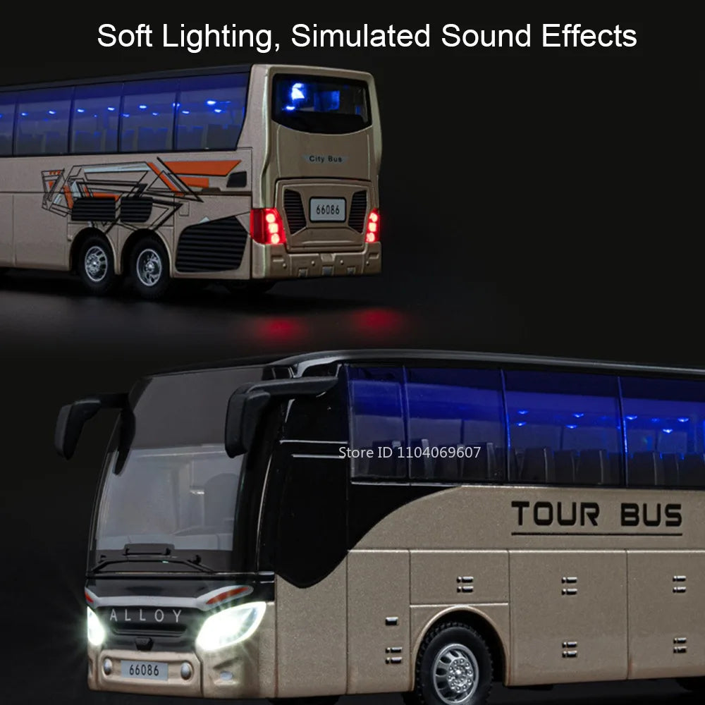 1:30 Diecast Bus – Alloy Double Decker Model