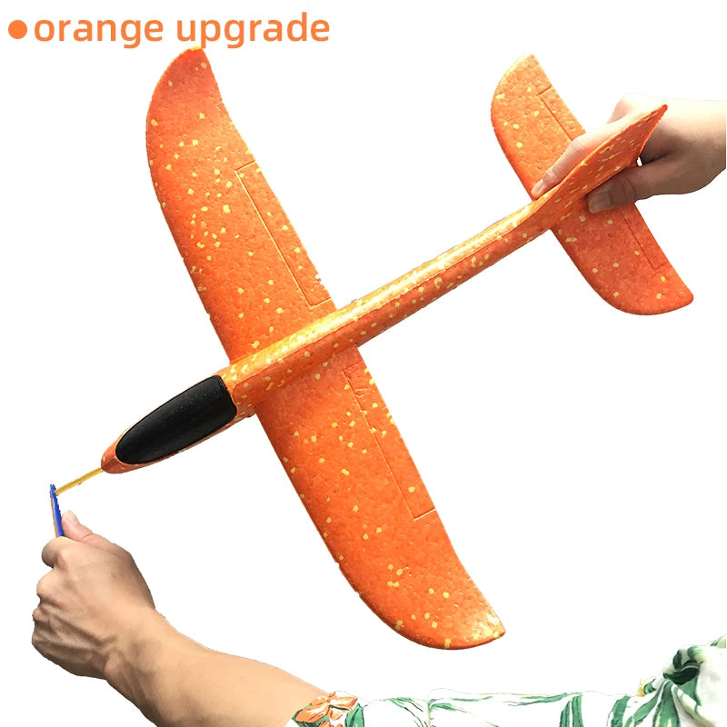 50/33CM Big Foam Plane Glider Hand Throw Airplane LED Inertial EPP Bubble Planes Outdoor Launch Kids Toys for Children Boys Gift