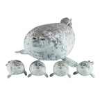 40cm Mother and Son Seal Five-Piece Plush Toy Seal Zipper Toy for Boys and Girls Christmas Halloween Gifts