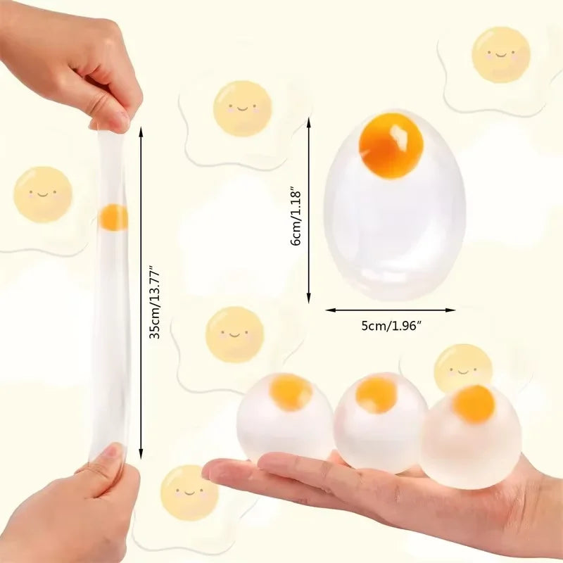 Egg Squishy Ball – Clear Squeeze Sensory Stress Relief Toy
