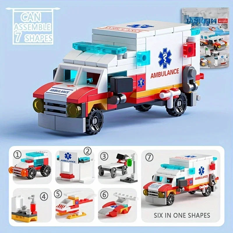 6 in 1 Building Blocks Set – Mini DIY Construction Kit