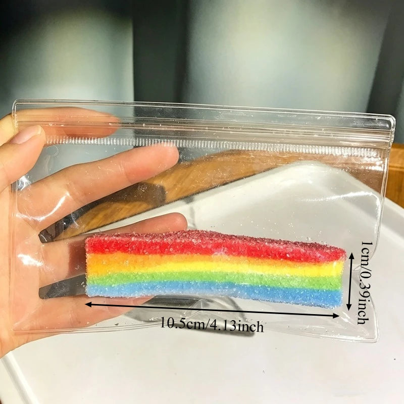 Rainbow Strip Squeeze Toy – Stretchy Sensory Fidget Stress Ball