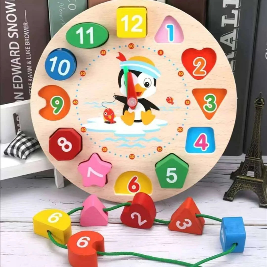 Wooden Shape Sorting Toy – Montessori Color Matching Puzzle