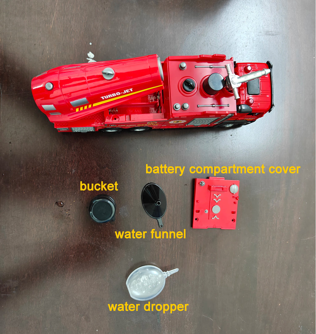 1:32 Fire Truck Toy – Diecast Ladder Model with Sound & Light