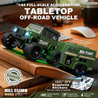 Mini RC Car 1:64 Off-Road Climbing Vehicle with Trailer
