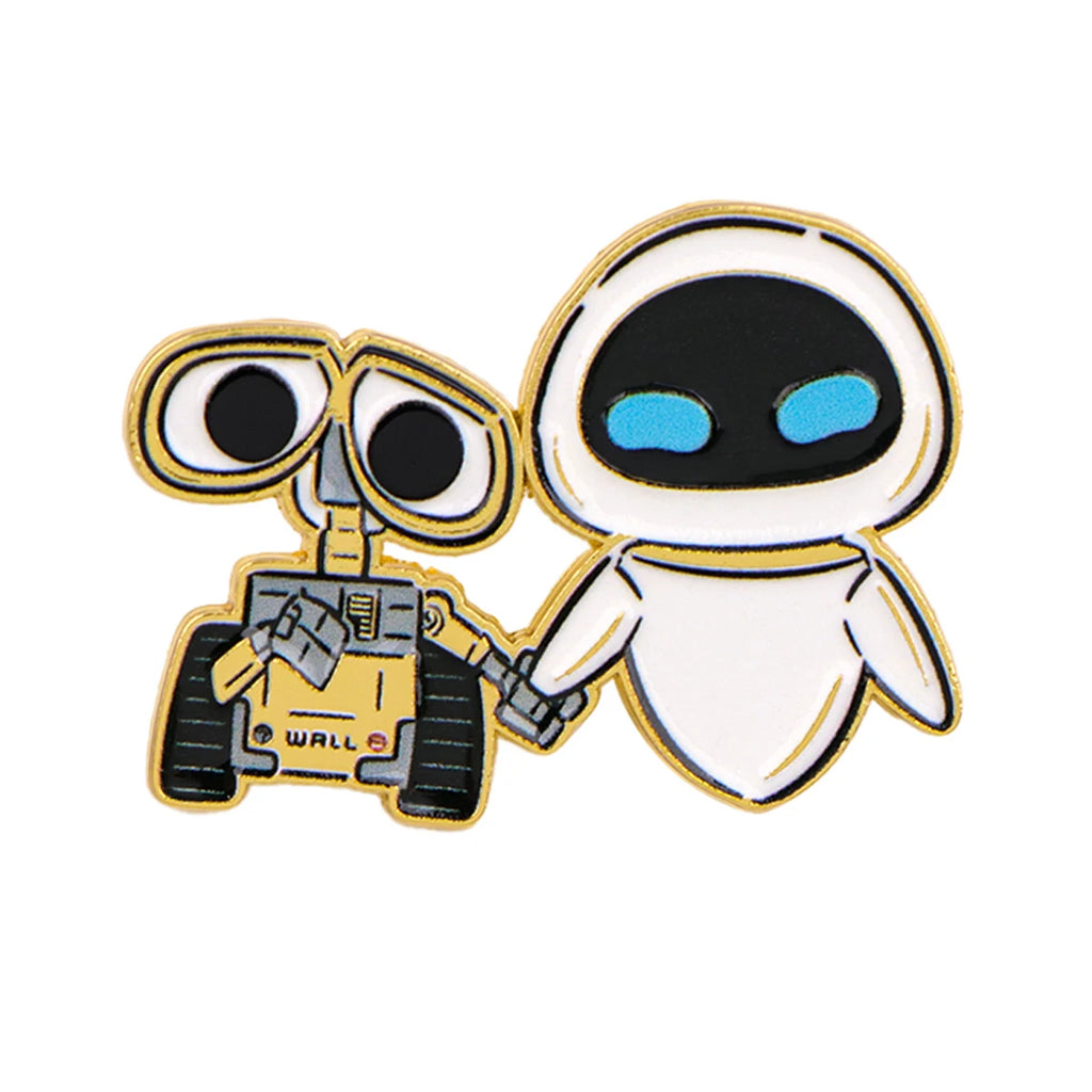 Cute Enamel Pin Cartoon Robot Brooch For Coat Women's Brooches Fashion Lapel Badges Jewelry Gift for Couple