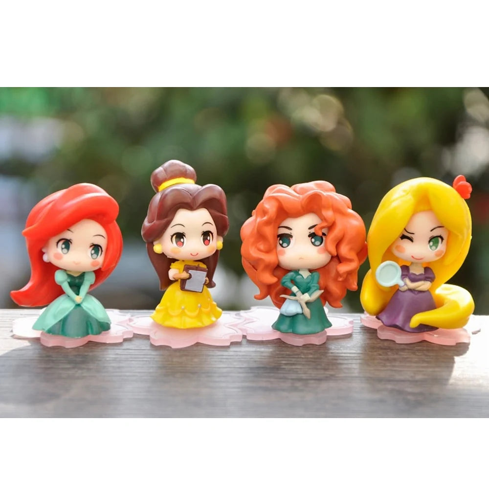 Princess Figurine Set 9 Pcs 6cm PVC Cake Ornaments