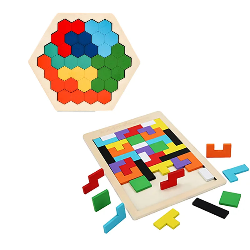 Wooden Puzzle – Tangram Brain Teaser