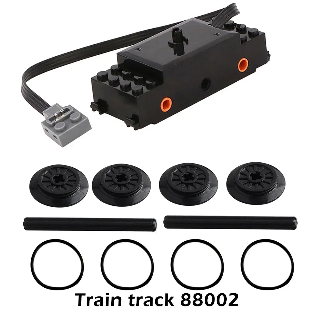 MOC Power Functions Servo Train Motor Battery Box Switch Light IR Remote Control Receiver Technical Parts Set Building Blocks