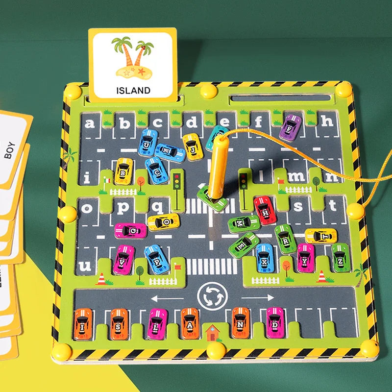 Magnetic Alphabet Maze – Wooden Letter Learning Puzzle Toy
