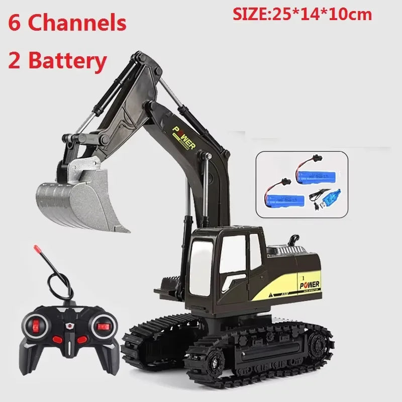 Remote Control Excavator RC Construction Truck with 10-Channel Control