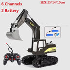 Remote Control Excavator RC Construction Truck with 10-Channel Control