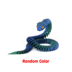 2026 3D Printed Snake Fidget Toy – Movable Joint Desk Ornament