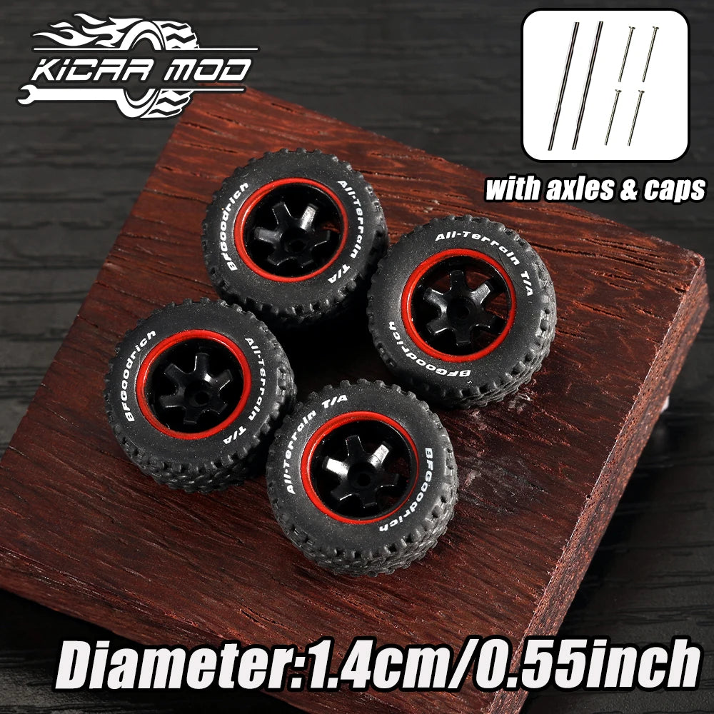 1:64 Model Car Wheels – Off-Road Rivet Tire Set
