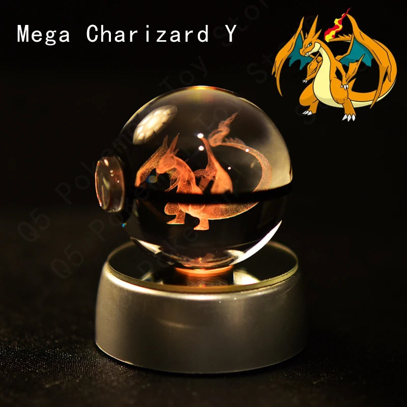 3D Crystal Ball Lamp – Glass LED Night Light Collectible