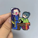 Cute Anime Couple Cartoon Enamel Brooch Pin Jinshi Mao Mao Collar Lapel Pins Badges Brooches Fashion Jewelry Accessories