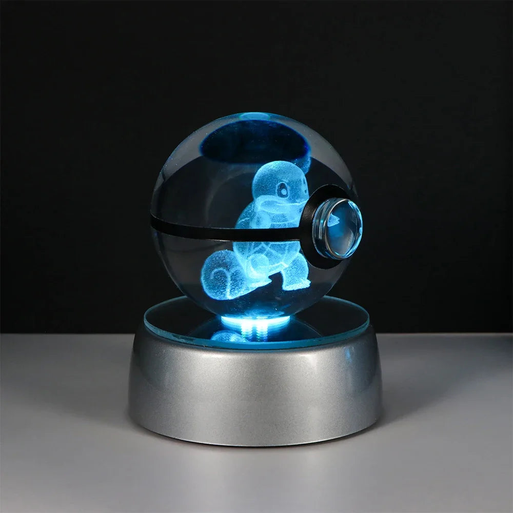 3D Crystal Ball Night Light – LED Decorative Display Lamp