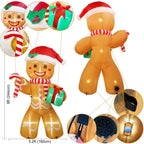 Christmas Inflatable Gingerbread Man – LED Outdoor Yard Decoration